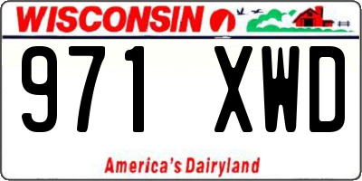 WI license plate 971XWD