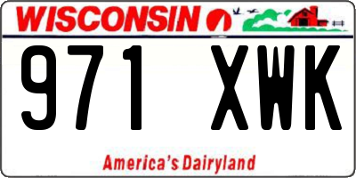WI license plate 971XWK