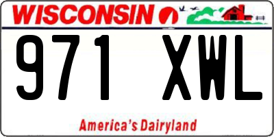 WI license plate 971XWL