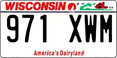 WI license plate 971XWM