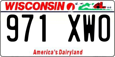 WI license plate 971XWO