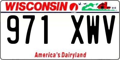 WI license plate 971XWV