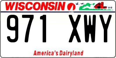WI license plate 971XWY