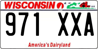 WI license plate 971XXA