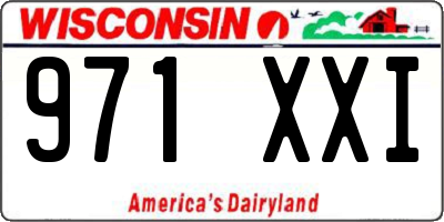 WI license plate 971XXI