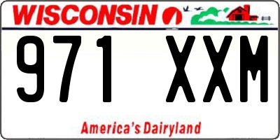 WI license plate 971XXM