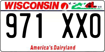 WI license plate 971XXO