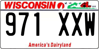 WI license plate 971XXW