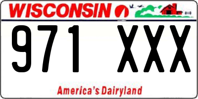 WI license plate 971XXX