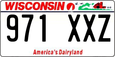WI license plate 971XXZ