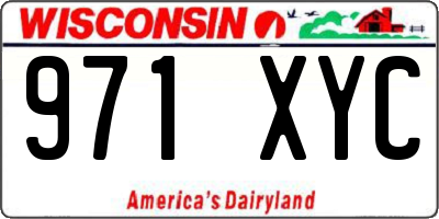 WI license plate 971XYC