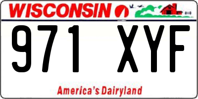 WI license plate 971XYF