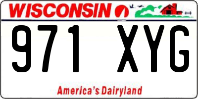 WI license plate 971XYG