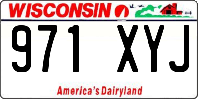 WI license plate 971XYJ