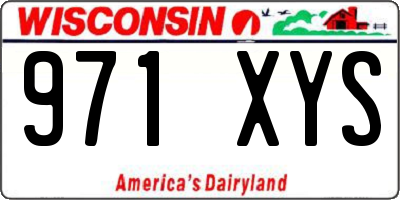 WI license plate 971XYS