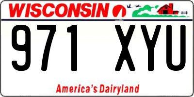 WI license plate 971XYU