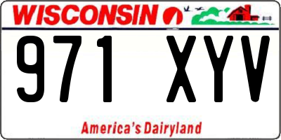 WI license plate 971XYV