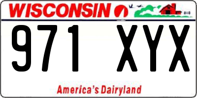 WI license plate 971XYX