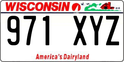 WI license plate 971XYZ