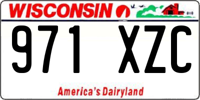 WI license plate 971XZC