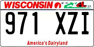 WI license plate 971XZI
