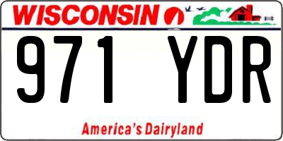 WI license plate 971YDR