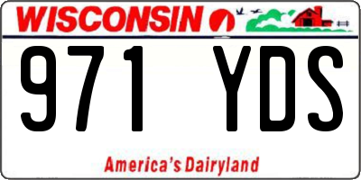 WI license plate 971YDS