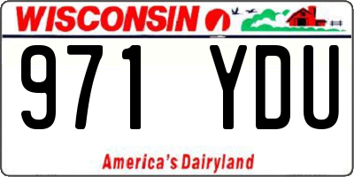 WI license plate 971YDU