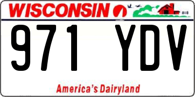 WI license plate 971YDV
