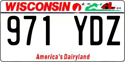WI license plate 971YDZ