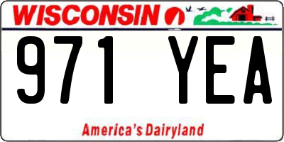 WI license plate 971YEA