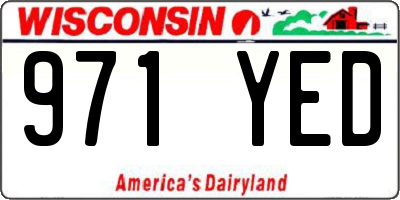 WI license plate 971YED