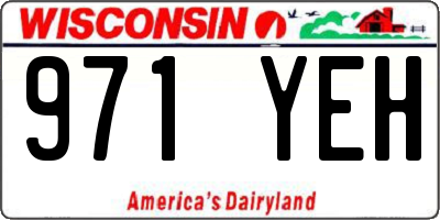 WI license plate 971YEH