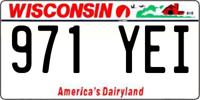WI license plate 971YEI