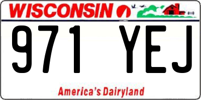 WI license plate 971YEJ