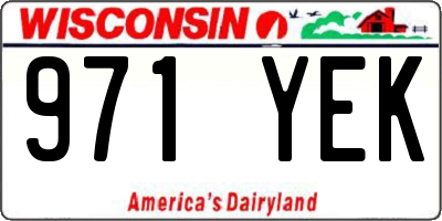 WI license plate 971YEK