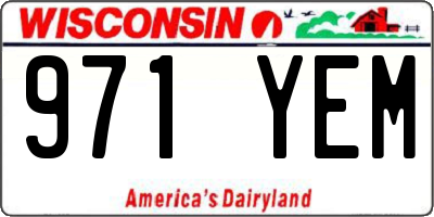 WI license plate 971YEM