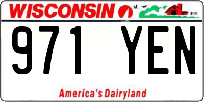 WI license plate 971YEN