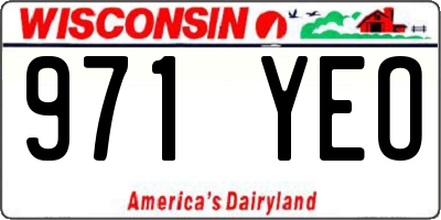 WI license plate 971YEO