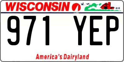 WI license plate 971YEP