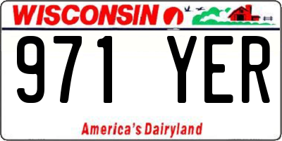 WI license plate 971YER