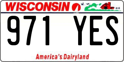 WI license plate 971YES