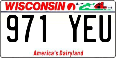 WI license plate 971YEU