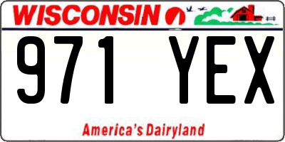 WI license plate 971YEX