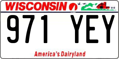 WI license plate 971YEY