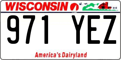 WI license plate 971YEZ