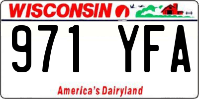 WI license plate 971YFA