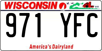 WI license plate 971YFC