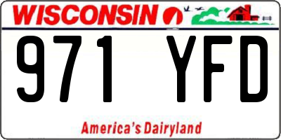 WI license plate 971YFD