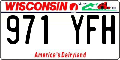 WI license plate 971YFH